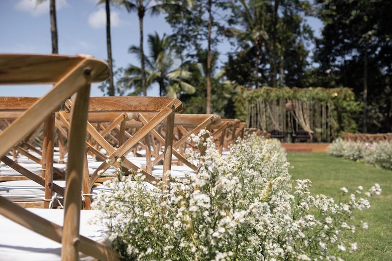 Outdoor wedding area
