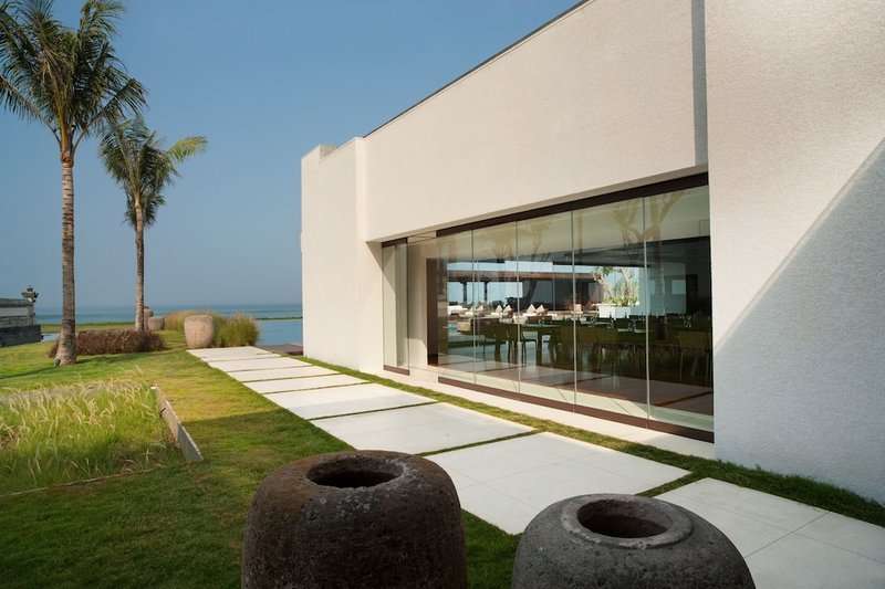 Outdoor banquet area