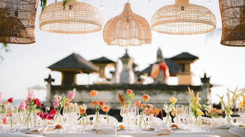 Outdoor wedding area