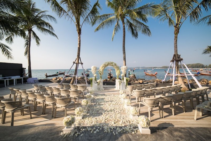 Outdoor wedding area