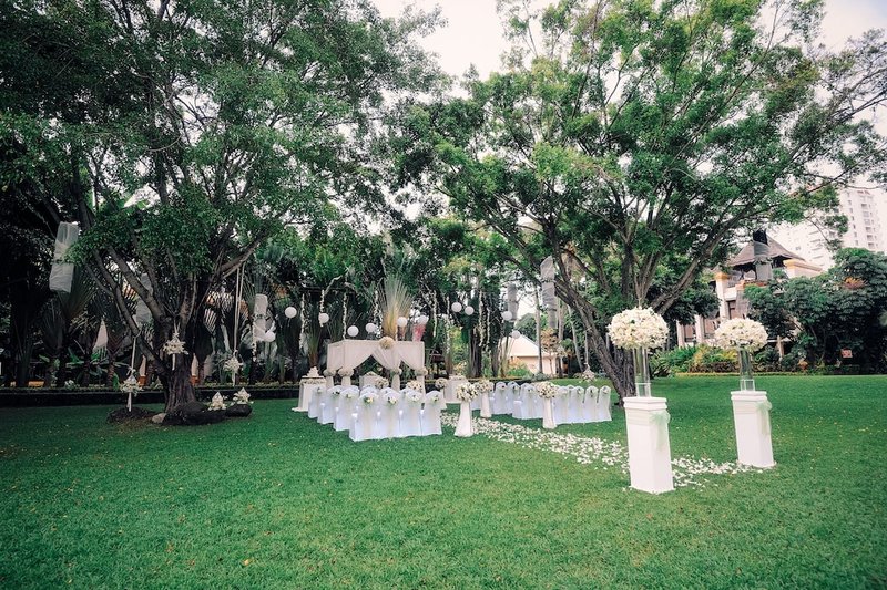 Outdoor wedding area
