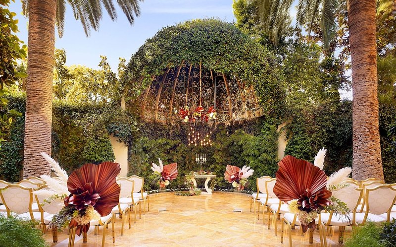 Outdoor wedding area