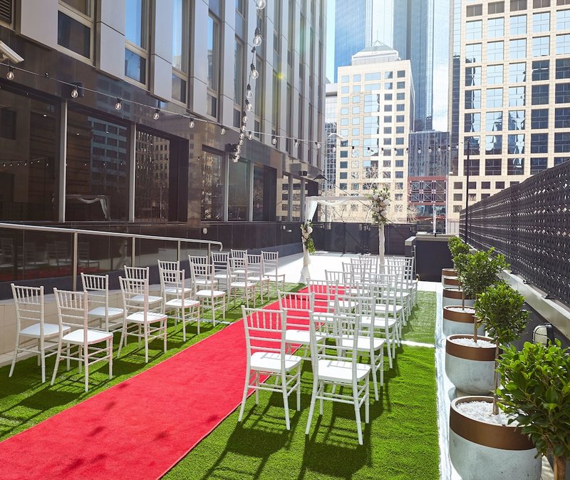 Outdoor wedding area
