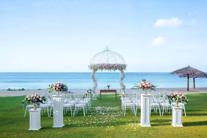 Outdoor wedding area