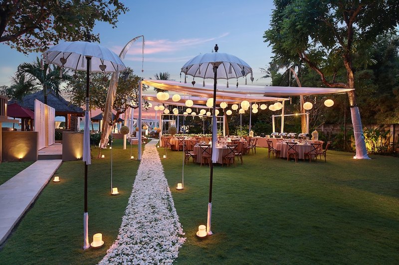 Outdoor wedding area