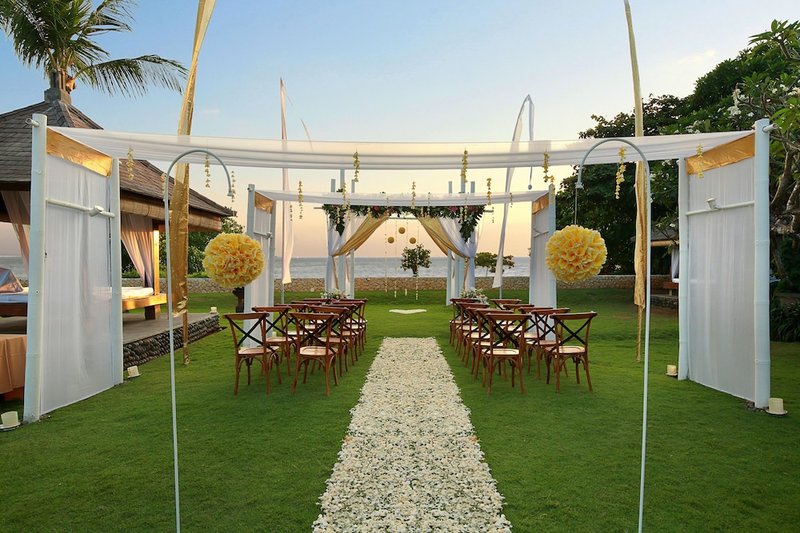 Outdoor wedding area