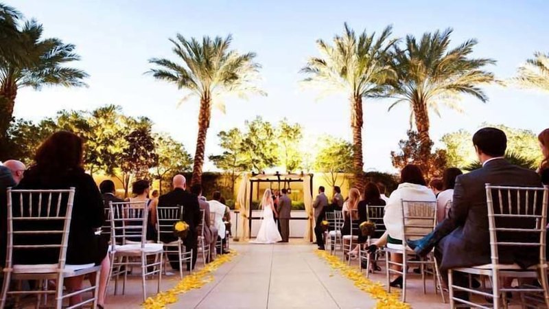 Outdoor wedding area