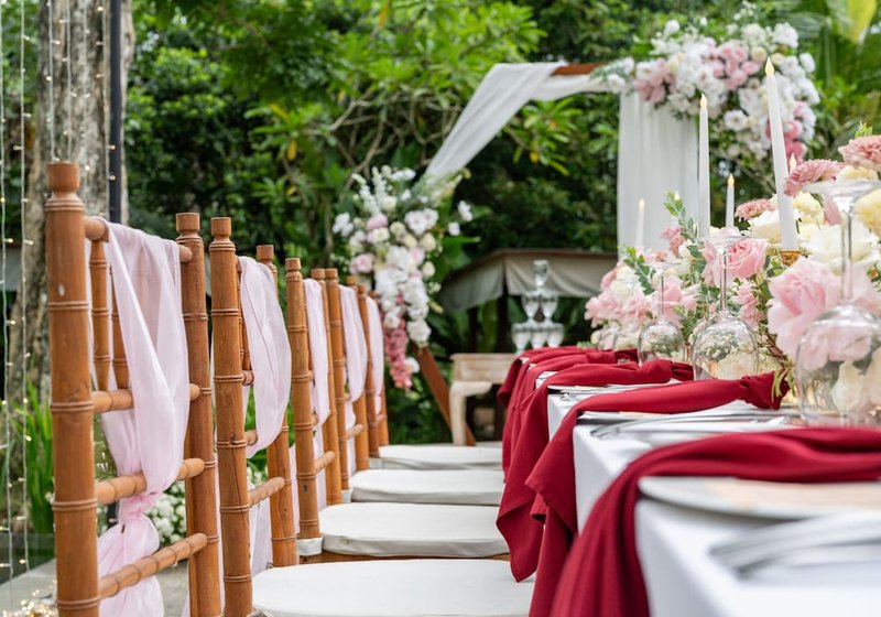 Outdoor wedding area