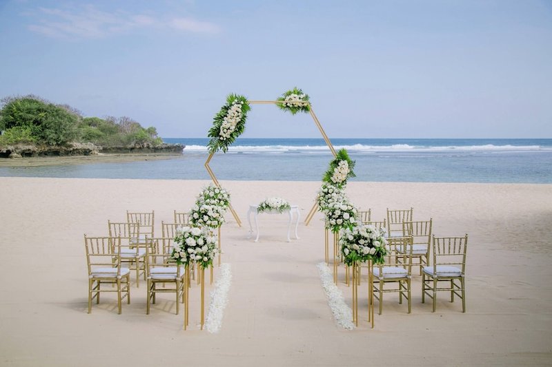 Outdoor wedding area