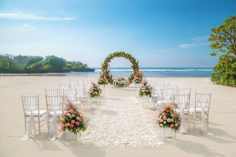 Outdoor wedding area