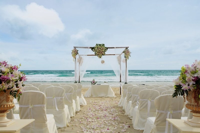 Outdoor wedding area