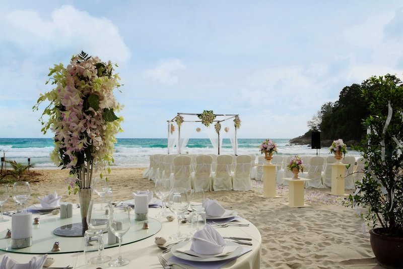 Outdoor wedding area