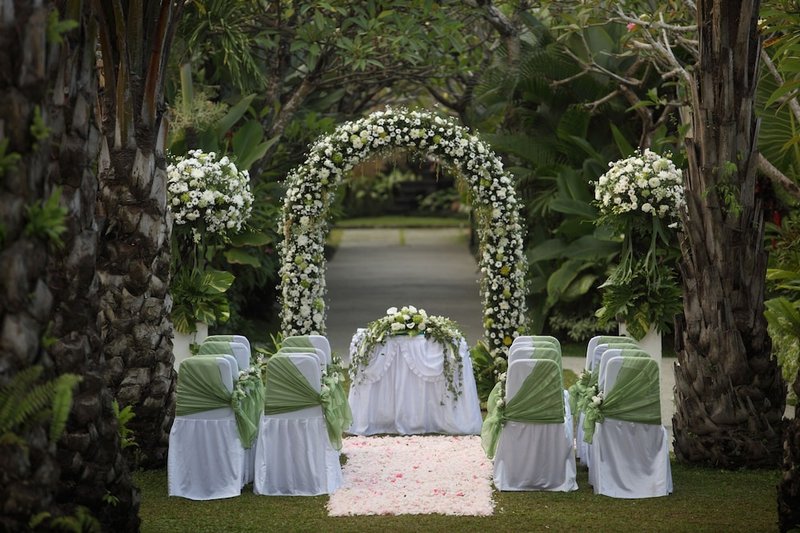Outdoor wedding area