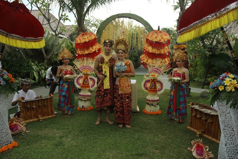 Outdoor wedding area