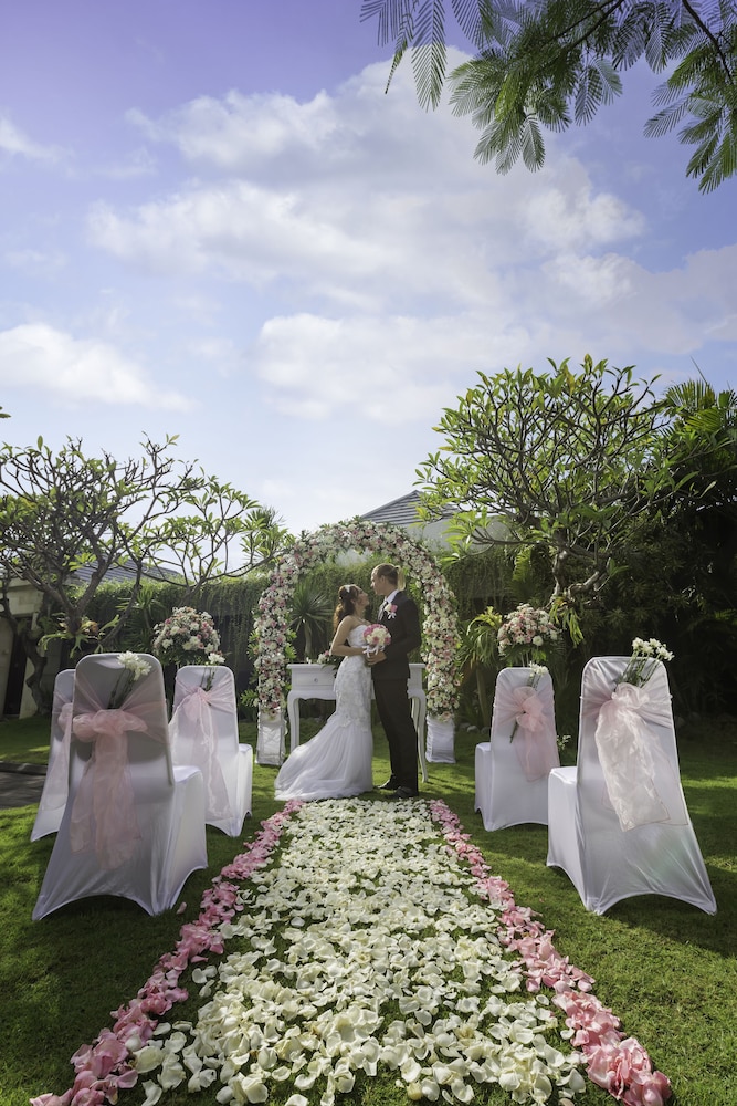 Outdoor wedding area