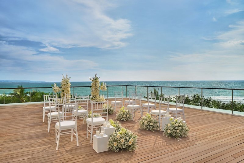 Outdoor wedding area