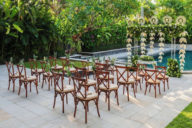 Outdoor wedding area