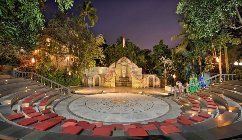 Outdoor banquet area