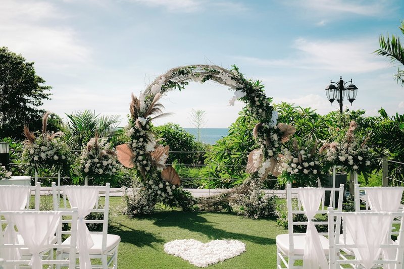 Outdoor wedding area