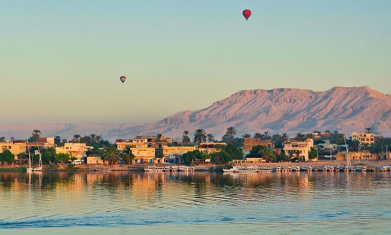 Watch the sunset from your luxurious river cruise, Nile River, Egypt