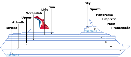 Deck plan for Carnival Miracle