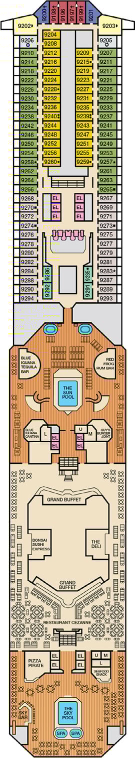 Deck 9 - Lido Plan