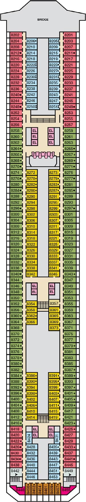 Deck 8 - Verandah Plan