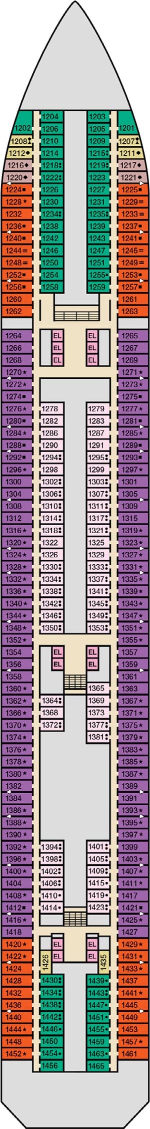 Deck 1 - Riviera Plan