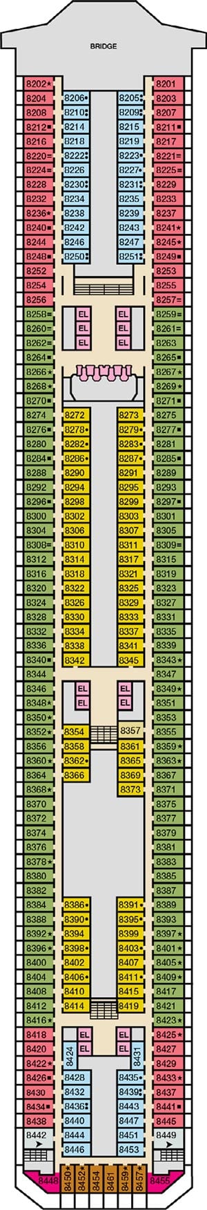 Deck 8 - Verandah Plan