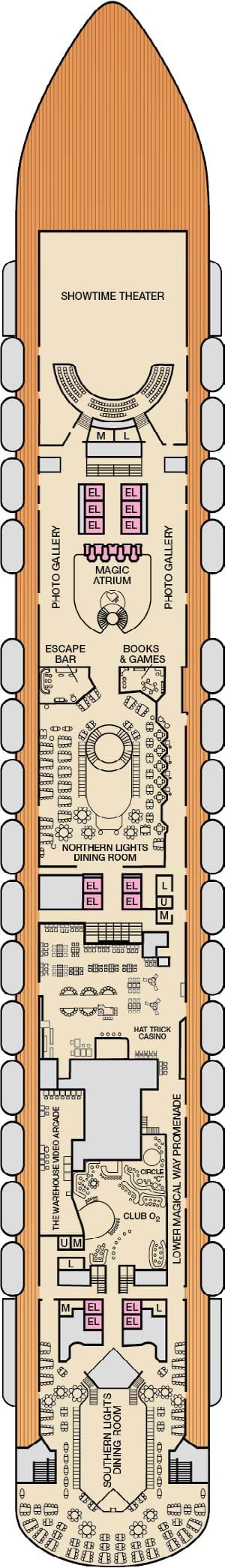 Deck 4 - Mezzanine  Plan