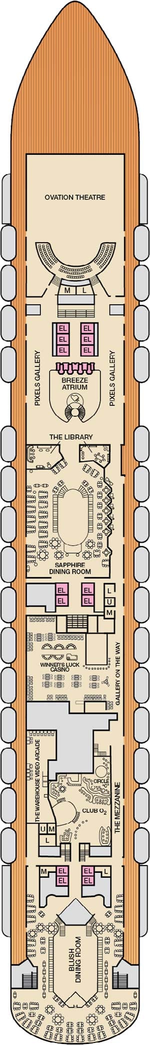 Deck 4 - Mezzanine Plan
