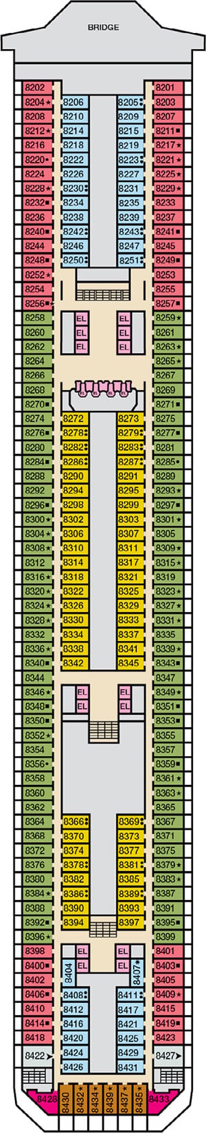 Deck 8 - Verandah Plan