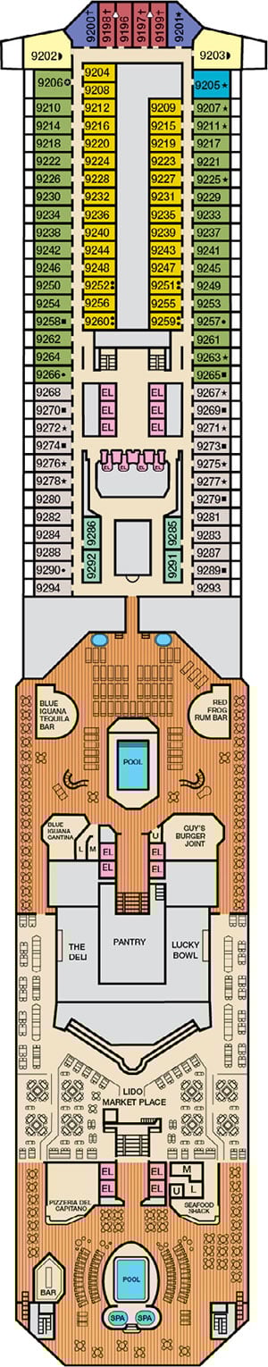 Deck 9 - Lido Plan