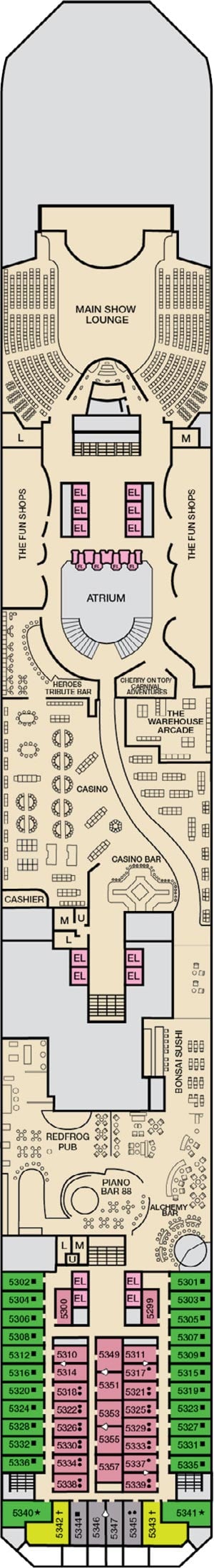 Deck 5 - Promenade Plan