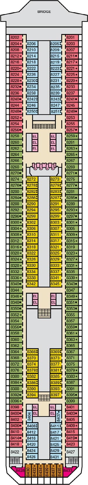 Deck 8 - Verandah Plan