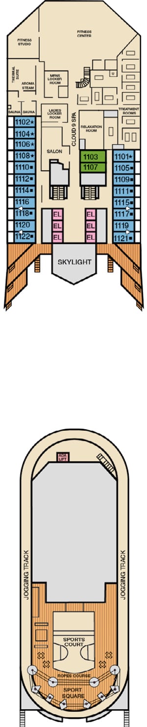 Deck 11 - Spa Plan