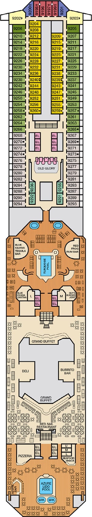 Deck 9 - Lido Plan