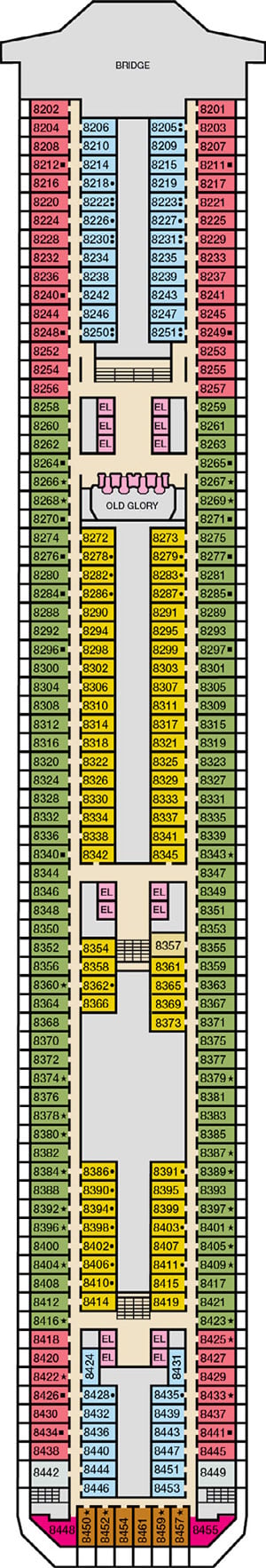 Deck 8 - Verandah Plan