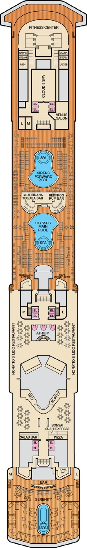 Deck 9 - Lido Plan