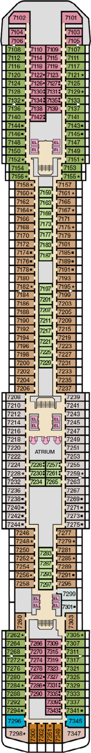 Deck 7 - Verandah Plan