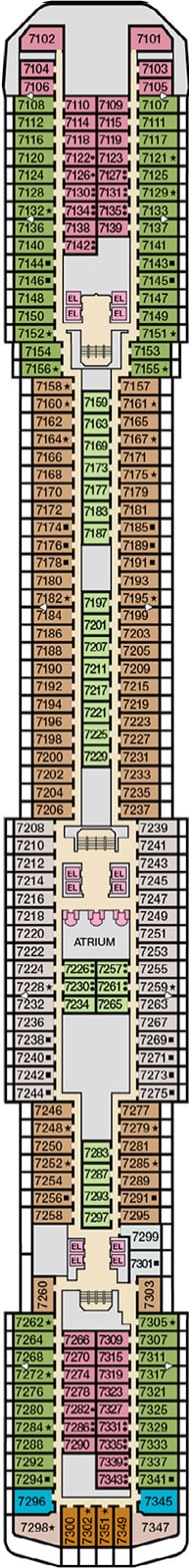 Deck 7 - Verandah Plan