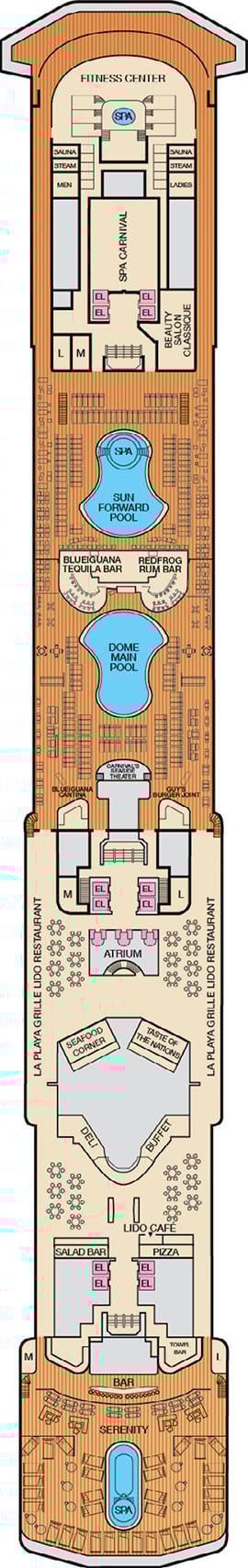 Deck 9 - Lido Plan