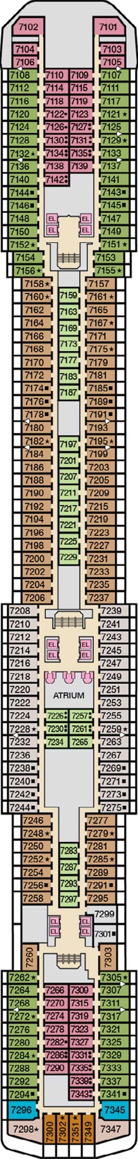 Deck 7 - Verandah Plan