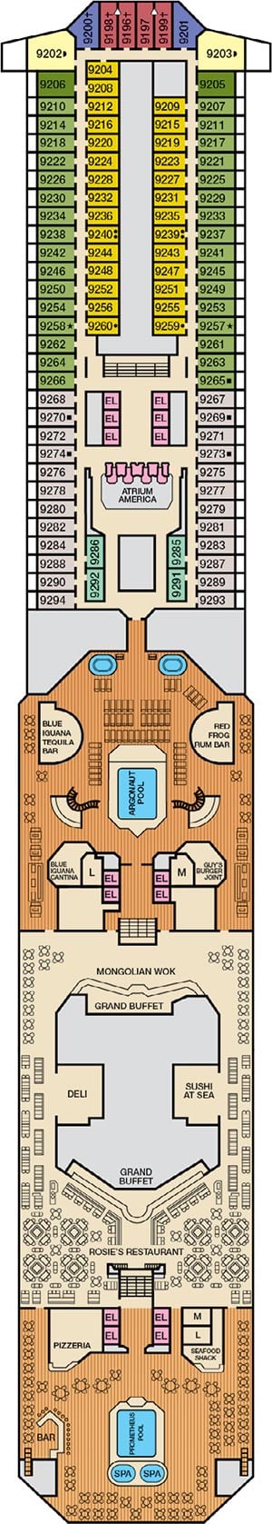 Deck 9 - Lido Plan