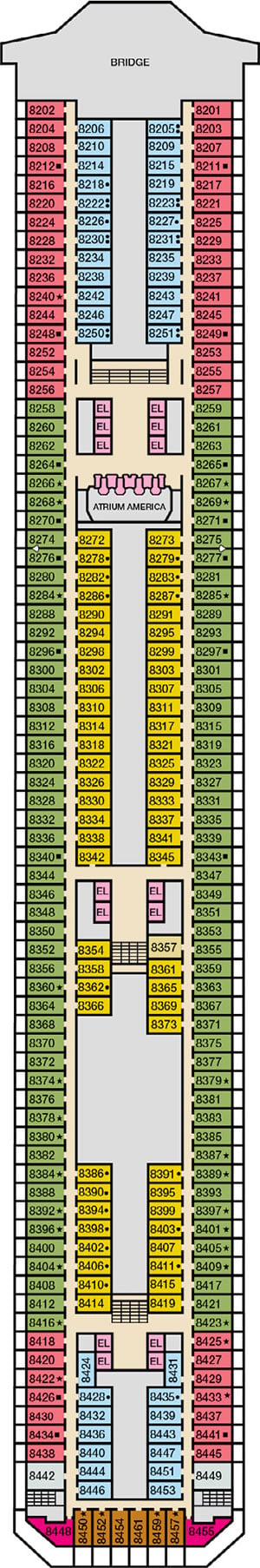 Deck 8 - Verandah Plan