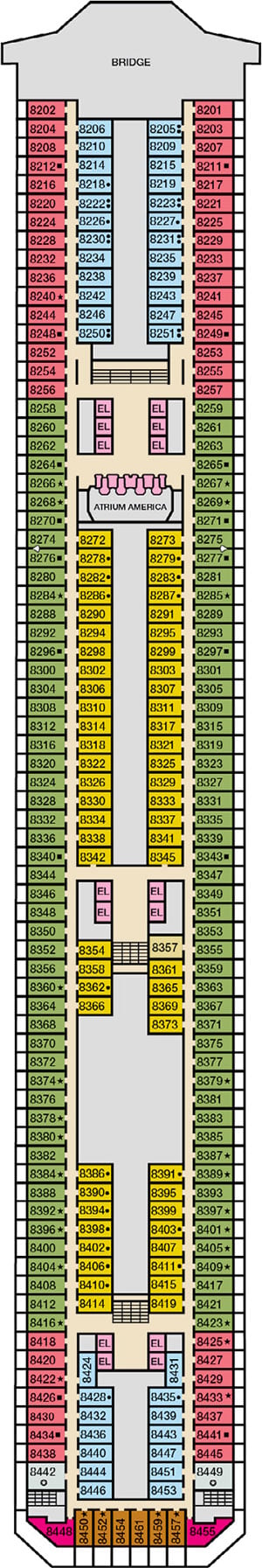 Deck 8 - Verandah Plan