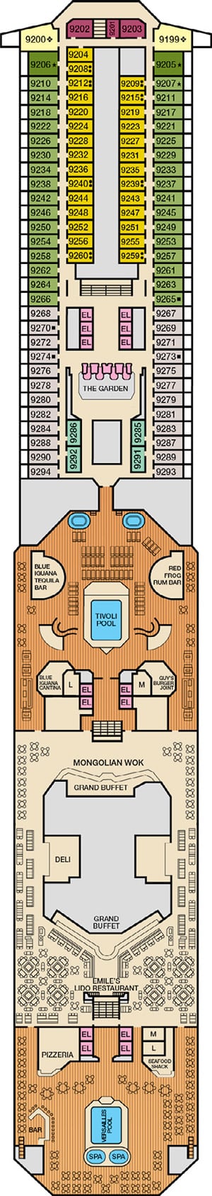 Deck 9 - Lido Plan