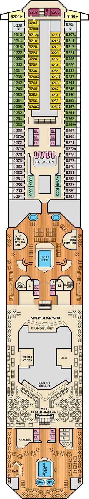 Deck 9 - Lido Plan