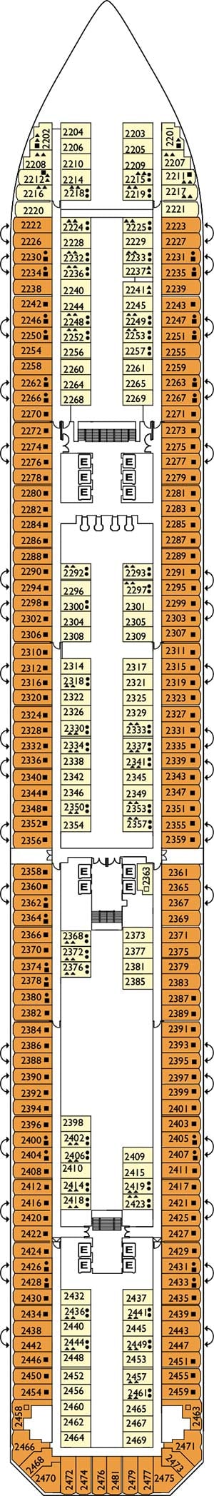 Alhambra Deck 2 Plan