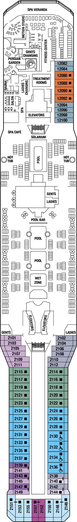 Deck 12 - Resort Deck Plan